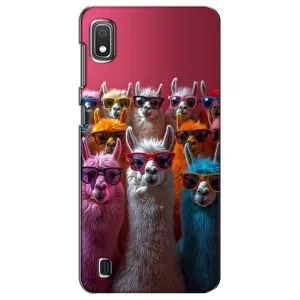 Чохол з принтом стильні тварини для Samsung Galaxy A10 2019 (A105F) (Лами в окулярах)