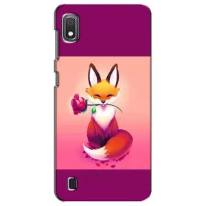 Чехлы с картинкой Лисички для Samsung Galaxy A10 2019 (A105F) (VPrint) (Лисичка с розочкой)