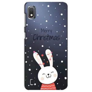 Зимні Чохли для Samsung Galaxy A10 2019 (A105F) - прозорий фон (Різдвяний заєць)