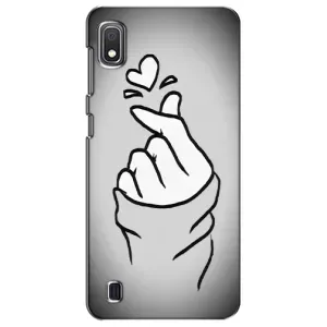 Чехол с принтом для Samsung Galaxy A10 2019 (A105F) (AlphaPrint - Знак сердечка) (Значок Love)