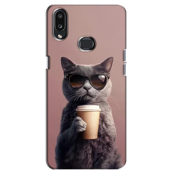 Чехол с принтом «Кот с кофе» для Samsung Galaxy A10s (A107)