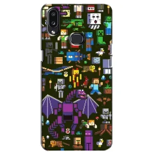 Чехол Майнкрафт на Samsung Galaxy A10s (A107) (AlphaPrint) Minecraft (Коллаж Майнкрафт)