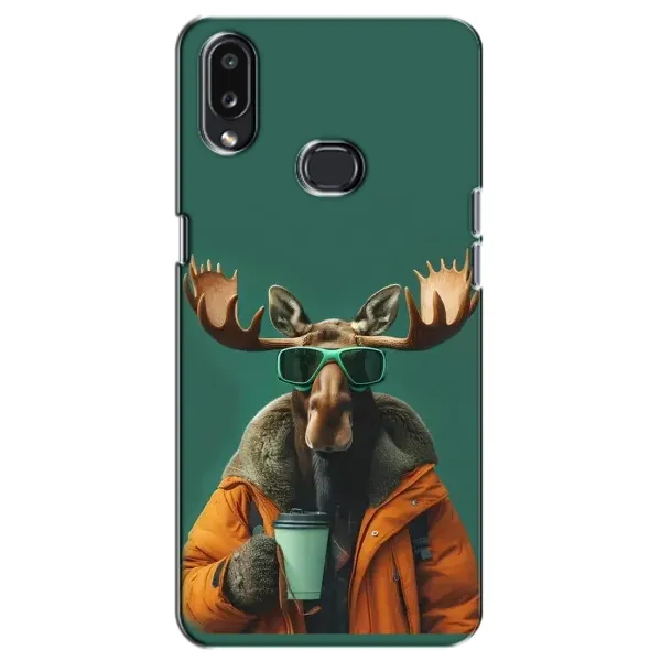 Чехол с принтом «Лось с кофе» для Samsung Galaxy A10s (A107)