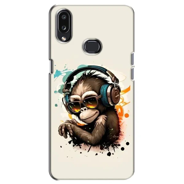 Чохол з принтом «Макака в навушниках» для Samsung Galaxy A10s (A107)