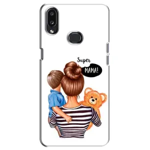 Чехол с печатью для Samsung Galaxy A10s (A107) - (Мама с ребенком) (AlphaPrint) (Мама с сыном)