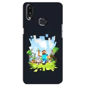 Чехол Майнкрафт на Samsung Galaxy A10s (A107) (AlphaPrint) Minecraft (персонажи Minecraft)