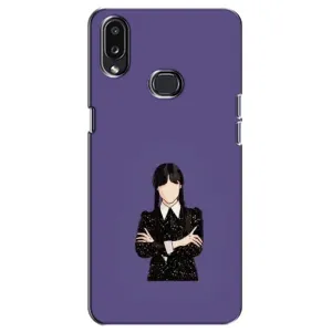 Чехлы Венсдей на Samsung Galaxy A10s (A107) Уэнсдей (AlphaPrint) (Уэнздей в черном)