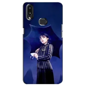 Чехлы Венсдей на Samsung Galaxy A10s (A107) Уэнсдей (AlphaPrint) (Уэнздей с зонтом)