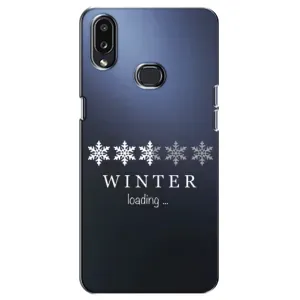 Зимние Чехлы для Самсунг А10с - прозрачный фон (Winter loading)