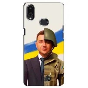 Чехол для Samsung Galaxy A10s (A107) (AlphaPrint - с принтом Зеленского) (Зеленский солдат)