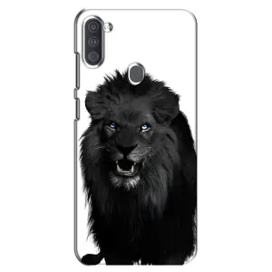 Чехлы с картинками животных Samsung Galaxy A11 (A115) (Черный ЛЕВ)