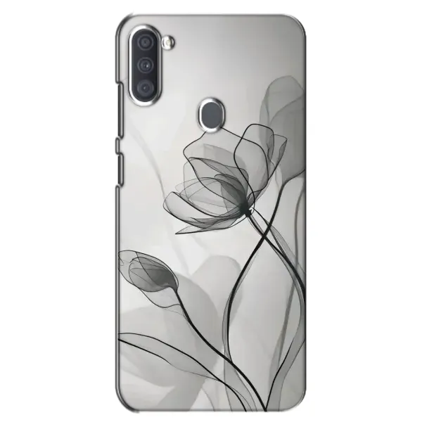Чохол з принтом «Чорні квіти» для Samsung Galaxy A11 (A115)