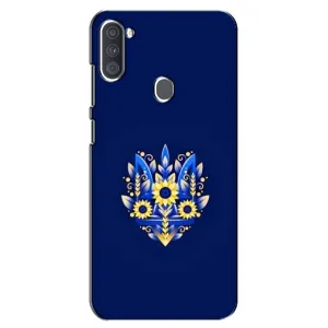 Чехлы для Samsung Galaxy A11 (A115)  Укр. Символика (AlphaPrint) (Цветочный Герб)