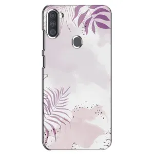 Чохол з квітковим принтом на Samsung Galaxy A11 (А115) (Фіолетове листя)