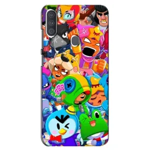 Чехлы Brawl Stars для Samsung Galaxy A11 (A115) (AlphaPrint) (Герои Бравл Старс)