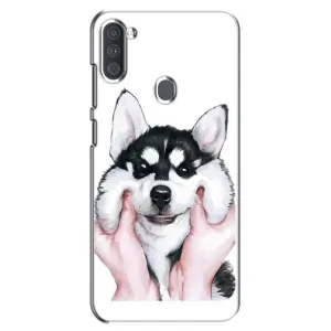 Чехол с Хаски для Samsung Galaxy A11 (A115) - (AlphaPrint) (Хаски улыбака)