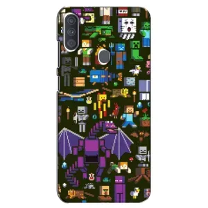 Чехол Майнкрафт на Samsung Galaxy A11 (A115) (AlphaPrint) Minecraft (Коллаж Майнкрафт)