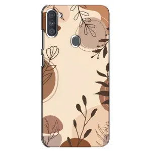 Чохол з квітковим принтом на Samsung Galaxy A11 (А115) (Коричневі квіти)
