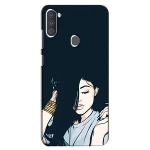 Чехол с печатью для Samsung Galaxy A11 (A115) - (Мода) (AlphaPrint) (Красивая девочка)
