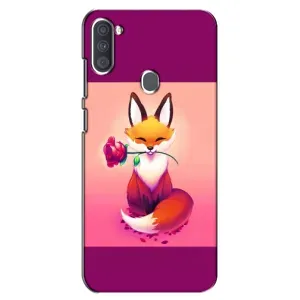 Чехлы с картинкой Лисички для Samsung Galaxy A11 (A115) (VPrint) (Лисичка с розочкой)