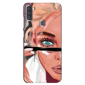 Чехол с печатью для Samsung Galaxy A11 (A115) - (Мода) (AlphaPrint) (Макияж)