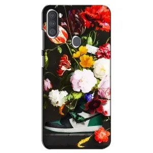 Брендновые Чехлы для Samsung Galaxy A11 (A115) - (PREMIUMPrint) (Nike цветы)