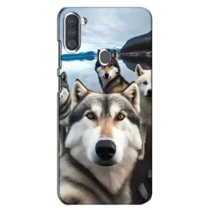 Чехол с Хаски для Samsung Galaxy A11 (A115) - (AlphaPrint) (Селфи ХАски)