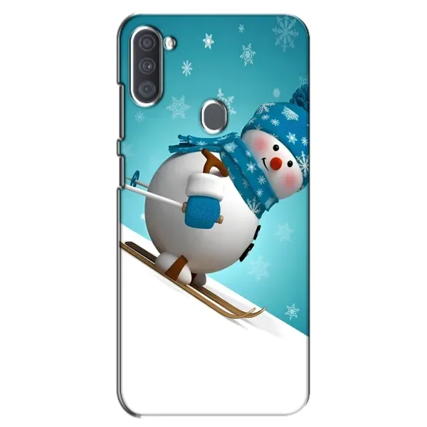 Чехол с принтом «Снеговик на лыжах» для Samsung Galaxy A11 (A115)