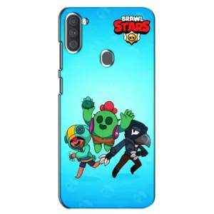 Чехлы Brawl Stars для Samsung Galaxy A11 (A115) (AlphaPrint) (Трио героев)