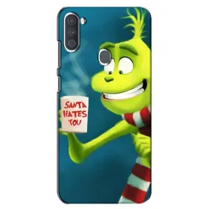 Рождественские Чехлы для Samsung Galaxy A11 (A115) (VPrint) (Зеленый Гринч)