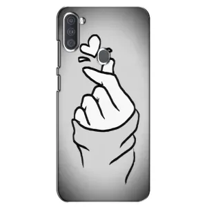 Чехол с принтом для Samsung Galaxy A11 (A115) (AlphaPrint - Знак сердечка) (Значок Love)