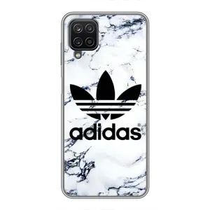 Чехлы Адидас для Samsung Galaxy A12 (AlphaPrint) (Адидас на мраморе)