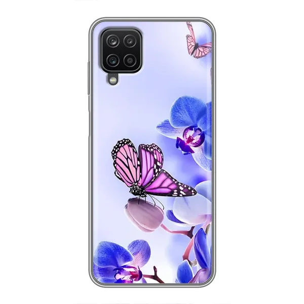 Чехол с принтом «Бабочка на цветочке» для Samsung Galaxy A12