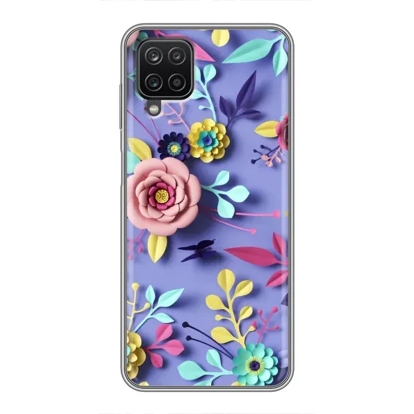Чехол с принтом «Цветочный дизайн» для Samsung Galaxy A12