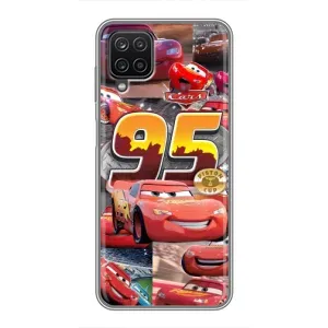 Силиконовый чехол Маквин для Samsung Galaxy A12 (Коллаж Молния Маквин)