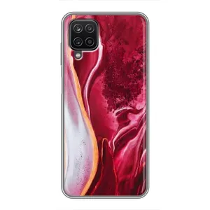 Чехол с принтом «Мрамор красный» для Samsung Galaxy A12