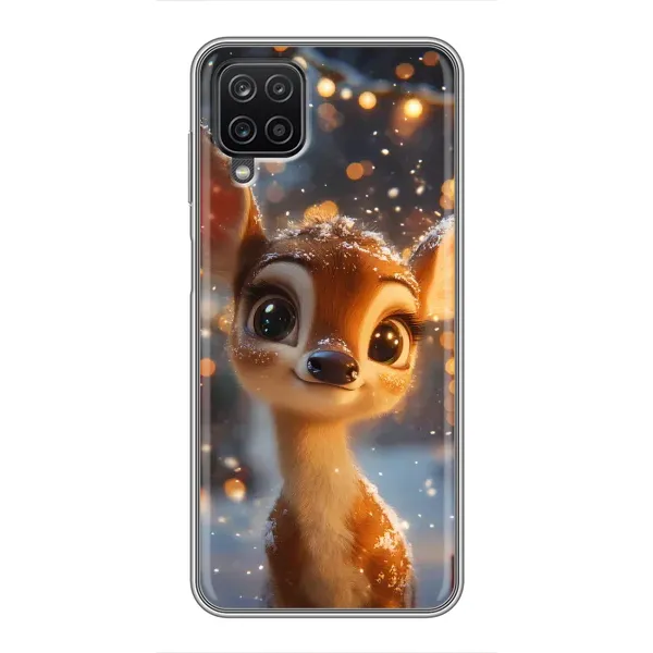 Чохол з принтом «Оленятко серед гірлянд» для Samsung Galaxy A12