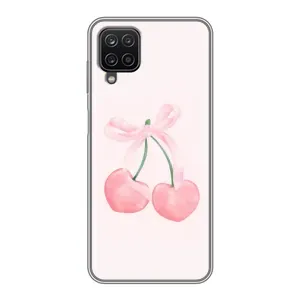 Чохол з розовим принтом для Samsung Galaxy A12 (Рожеві вишні)