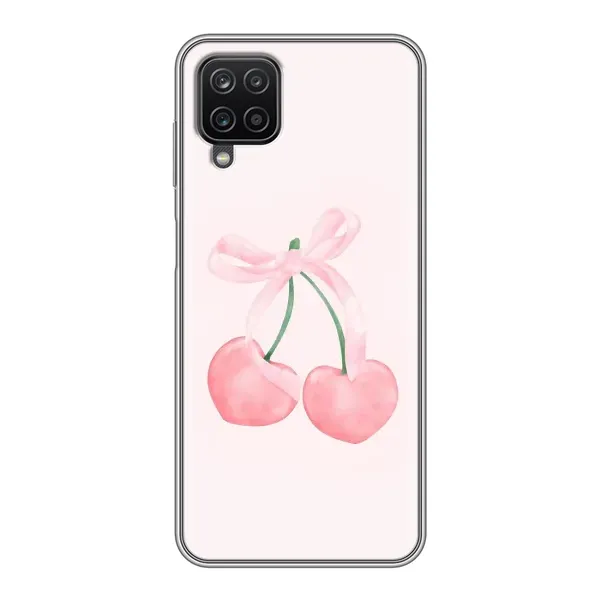 Чохол з принтом «Рожеві вишні» для Samsung Galaxy A12