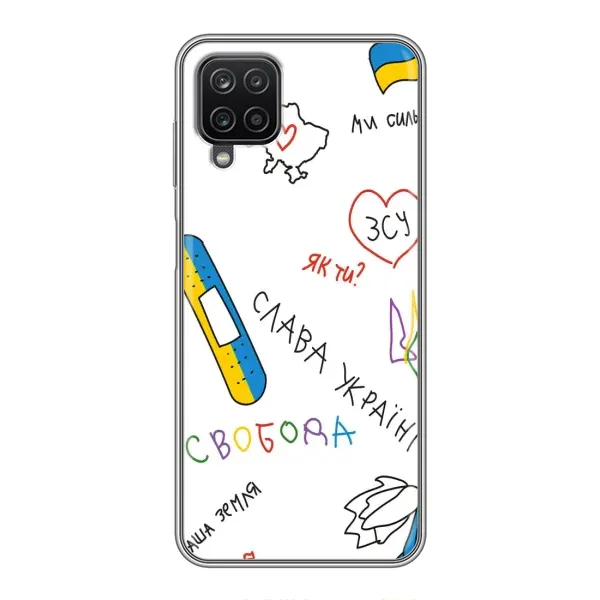 Чехол с принтом «Стикер» для Samsung Galaxy A12