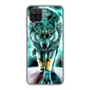 Защитные чехлы для Самсунг А12 (AlphaPrint) (ХИТ продаж) ВОЛК (Яркий волк)