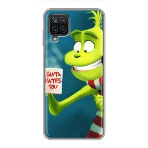 Різдвяні Чохли для Samsung Galaxy A12 (VPrint) (Зелений Грінч)
