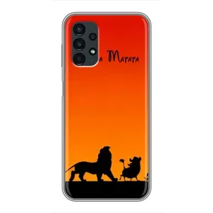 Чехол Король лев на Самсунг А13 (4G) (Акуна Матата закат)