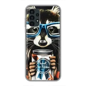 Чохол з принтом для Samsung Galaxy A13 (4G) - (Прикольні) (AlphaPrint) (Єнот з банкою)