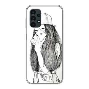 Чохол з друком для Samsung Galaxy A13 (4G) - (Мода) (AlphaPrint) (Фото дівчини)