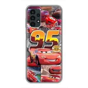 Силиконовый чехол Маквин для Samsung Galaxy A13 (4G) (Коллаж Молния Маквин)