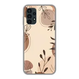 Чохол з квітковим принтом на Samsung Galaxy A13 (4G) (Коричневі квіти)