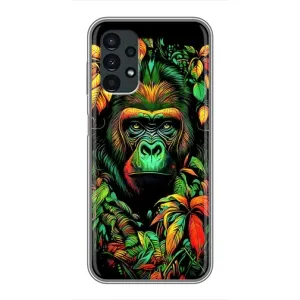 Чохол з Мавпами Samsung Galaxy A13 (4G) - (AlphaPrint) (Мавпа в квітах)