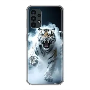Чохол з картинкою 'Хижаки' для Samsung Galaxy A13 (4G) (Білий тигр у диму)