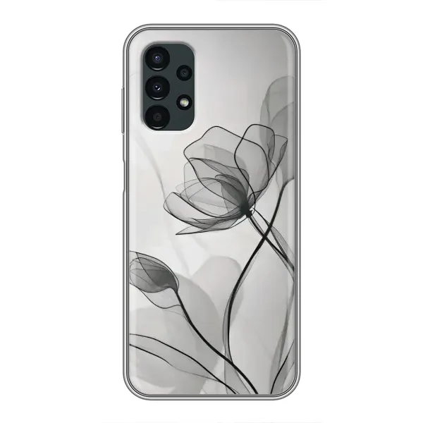 Чехол с принтом «Черные цветы» для Samsung Galaxy A13 (5G)
